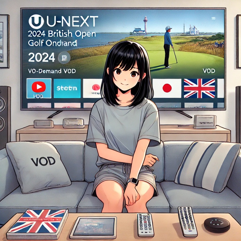 見逃し配信で全英オープンゴルフ２０２４を視聴しているあまちゃんのイメージ画像